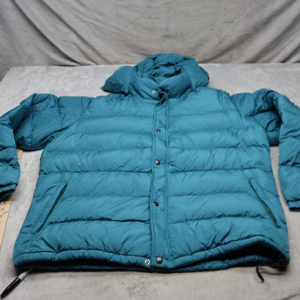 REI Down Jacket Mens XXL Blue Insulated Light Pack Quilted Puffer Outdoor VTG